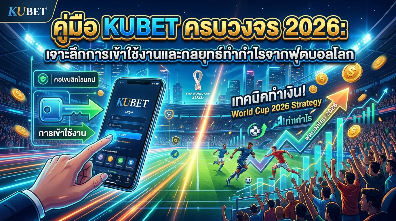 คู่มือ KUBET ครบวงจร 2026: เจาะลึกการเข้าใช้งานและกลยุทธ์ทำกำไรจากฟุตบอลโลก