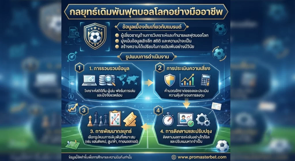 กลยุทธ์เดิมพันฟุตบอลโลกอย่างมืออาชีพ